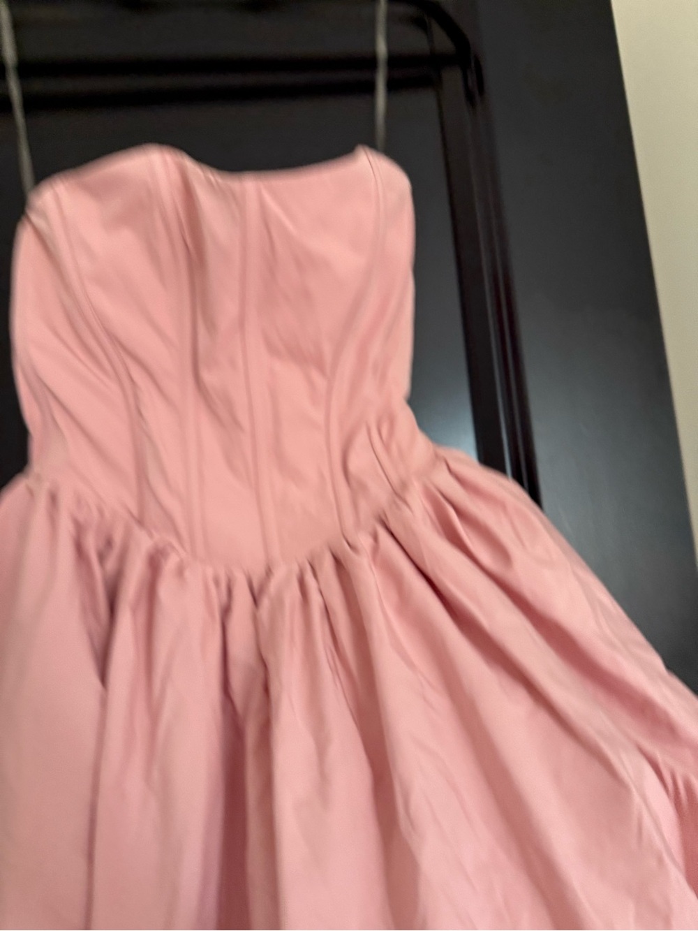 Showpo Seraphina Maxi Dress - Strapless Asymmetrical Bubble Hem Dress in Pink - Picture 6 of 9